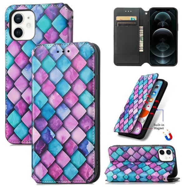 CaseNeo Purple Scales Case Cover For Apple iPhone 12 Mini CaseNeo Purple Scales Case Cover For Apple iPhone 12 Mini